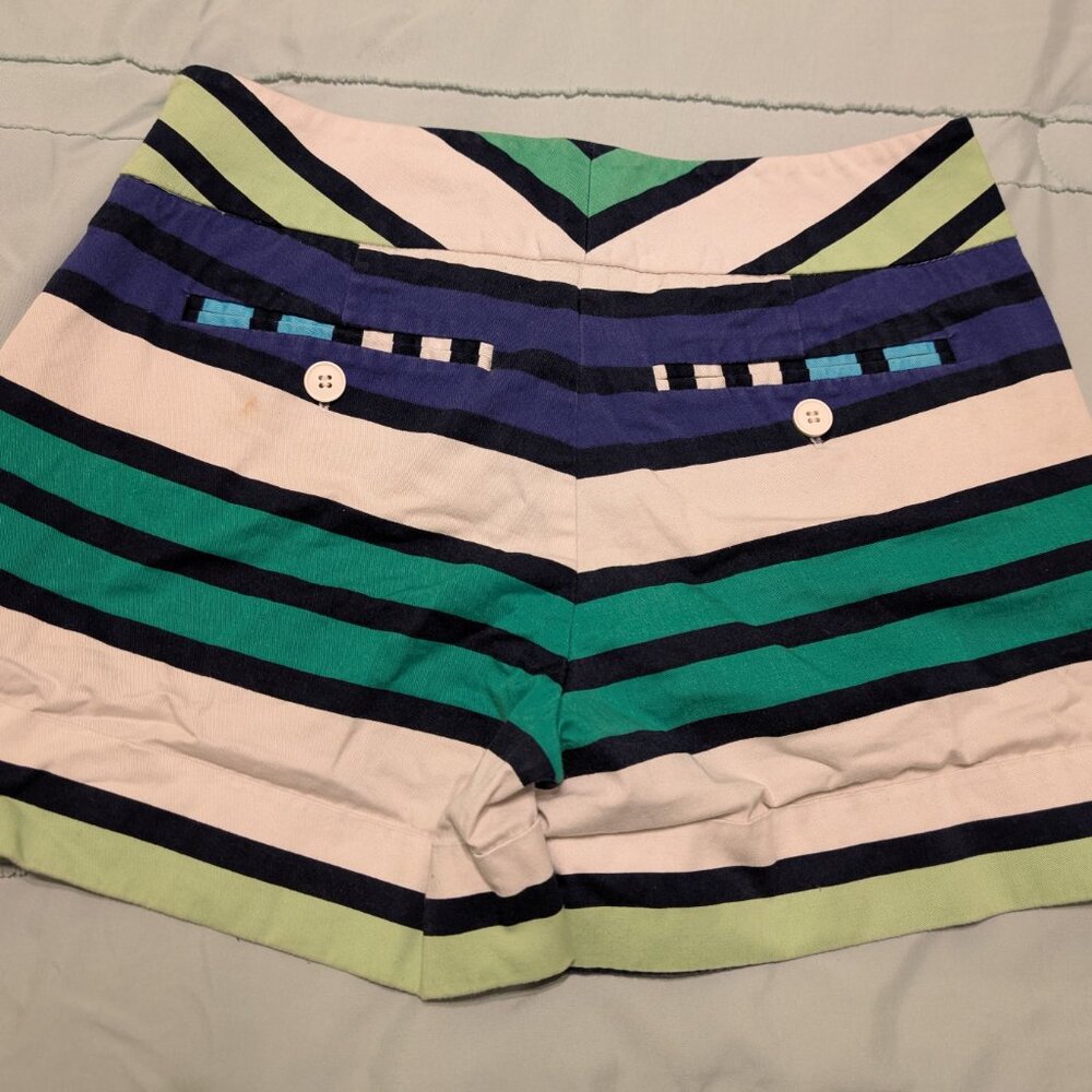 3 Shorts Forever 21 size small & 7th Avenue Design size 0 Stripe flowers gold